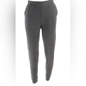 Gray Lisa Rinni soft-as-cashmere hacci jogger athleisure pants casual sweatpants